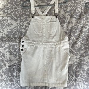 White Overall Dress